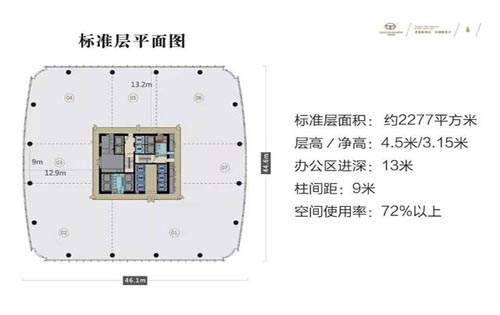 承重柱和承重墙区也是写字楼等级的重要节点